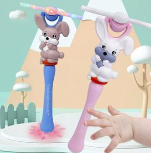 Jouets lumineux musicaux en forme d'animaux de dessin animé, moulin à vent rotatif, lumières clignotantes, jouets lumineux LED arc-en-ciel - Product Image 1