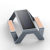 Banc solaire intelligent en métal moderne, mobilier intelligent avec charge sans fil, durable et résistant à l'eau pour hôpital ZEMSO
