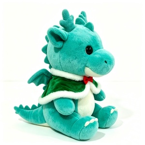 Peluche de dragon vert personnalisée, jouet en peluche mignon avec rembourrage en coton PP, peluche de dragon sur le thème d'Halloween pour bébé unisexe - Product Image 1