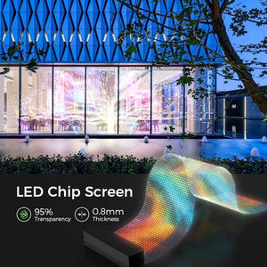 애니메이션 기능이있는 초박형 유연한 투명 LED 디스플레이 스티커 필름 벽 가격 - Product Image 1