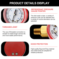 Industrial Refrigerant Gauges 0-800psi Range Copper Alloy Connection Axial Radial Mount for HVAC Pipeline Systems