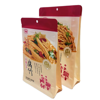 Feuilles de tofu personnalisées de qualité alimentaire avec sacs scellés à huit côtés, fermetures éclair et trous ronds pratiques
