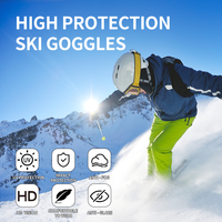 Yijia Lunettes optiques de ski goggle de snowboard double objectif lunettes de snowboard anti-UV lunettes de ski pour femme homme