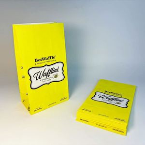 Wholesale Custom Logo Printed Square Bottom Paper <b>Bag</b> for Packaging Food Noodles Milk Sushi Shoes Cosmetics Cotton Embossing - Product Image 1