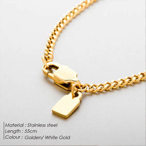 Cadena de Joyería Personalizada Única de Acero Inoxidable 316L, Chapada en Oro PVD de 14k 18k, Cadena para Hombre, Collar Masculino, Cadena de Oro para Hombre - Product Image 5