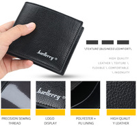 Dompet Pria Baellerry Slim Minimalis Baru, Dompet Lipat Fungsional dengan Banyak Tempat Kartu, Kulit PU Berkualitas Tinggi