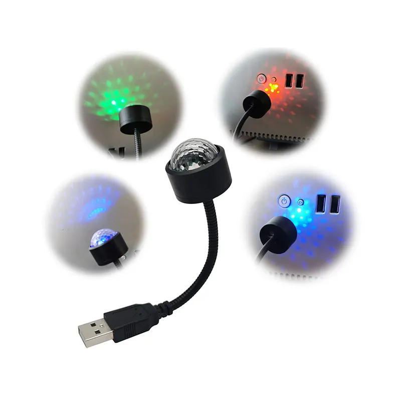Lampada a LED per atmosfera controllo vocale per auto luce per atmosfera luci per auto USB decorazione per auto luci per atmosfera per guida notturna