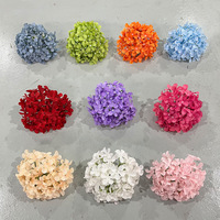 ODIS Boule de fleurs d'hortensia artificielles en soie, style moderne fait main, 72 pièces pour centres de table et décoration murale
