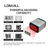 LONVILL Software de seguimiento Escáner fijo Inventario industrial de alta velocidad Escáner de transportador con cable automático Escáneres de código de barras 2D automáticos