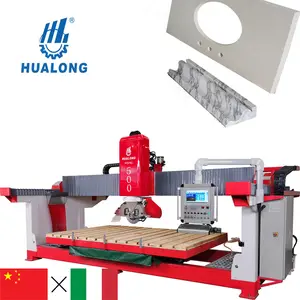 Hualong Machines HSNC-500 Italië Cnc Dunne Plaat Snijden Steen Tegel Marmer Brug Zag Voor Graniet Keuken Aanrecht Verwerking