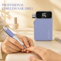 Machine à ongles sans fil Purple Coreless 7800mAh Max 85W, lime à ongles électrique pour usage professionnel en salon de manucure, prise en charge OEM ODM