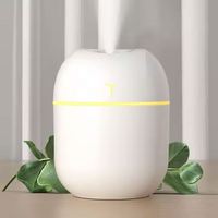 Humidificateur de bureau USB mini portable 220 ml avec lumières colorées, aromathérapie ultrasonique pour la maison et la voiture