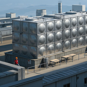 ถังเก็บน้ำสแตนเลสแบบบาง5000แกลลอน1200ลิตร100แกลลอนรับประกัน3ปี3000L/ชั่วโมงตามสั่ง - Product Image 2