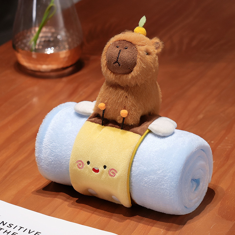 Capybara bee three-dimensional throw blanket 0.25
