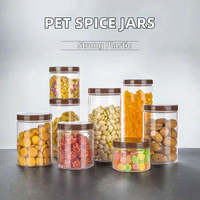 Bocaux en plastique PET à vis 50g/100g/150g/250g/300g/350g Bocaux à épices pour aliments pour le stockage de l'huile d'olive