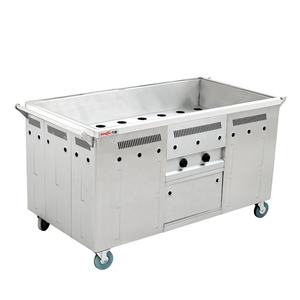 Extérieur Mobile Restaurant Buffet Fast Food Affichage Réchauffeur Vitrine Chariot Acier Inoxydable Buffet Bain Marie Usine - Product Image 1