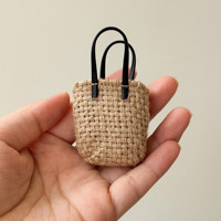 Sac universel en paille tressée miniature pour poupées de 10 à 20 cm, Zsiga OB24 1/6 BJD, sac panier en osier fait main pour poupée en peluche Labubu, vente en gros