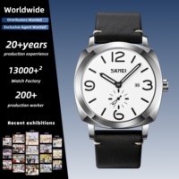 Reloj de Cuarzo SKMEI 9305 con Esfera Minimalista, Reloj con Fecha, Resistente al Agua 30M, para Hombre, para Uso Diario, Trabajo, Eventos Formales
