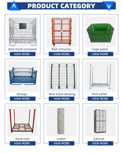 Fabriek Directe Mini Voorraad Rolkooi Met <span class=keywords><strong>2</strong></span> Zijden Verzinkt Gegalvaniseerd Poedercoating Lading & Opslag Apparatuur - Product Image 6