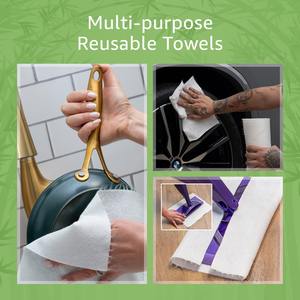 100% toallas de bambú multiusos antibacterias ecológicas biodegradables, toallas de cocina de bambú reutilizables seguras para alimentos - Product Image 6