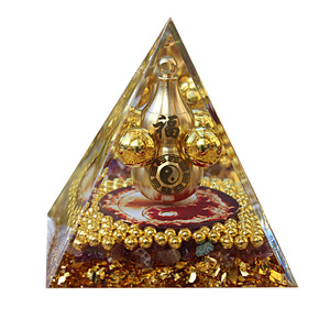Pyramide en résine époxy en forme de gourde et de galet de cristal, faite à la main, pour décoration intérieure et ornement de bureau, 5cm 8cm 6cm 10cm 15cm - Product Image 5
