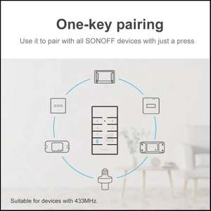Nouveaux produits <span class=keywords><strong>SONOFF</strong></span> <span class=keywords><strong>RM433</strong></span> Télécommande 8 boutons Contrôle sans fil avec interrupteur intelligent 433MHZ pour <span class=keywords><strong>Sonoff</strong></span> T1 T2 T3 4CH PRO - Product Image 4