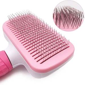Brosse de toilettage pour animaux de compagnie auto-nettoyante de haute qualité pour la suppression des poils, peigne de massage pour la douche, vente en gros - Product Image 2