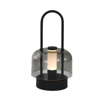 Lampe de table décorative portable minimaliste transfrontalière, LED rechargeable, à commande tactile, design tendance en métal, pour chevet