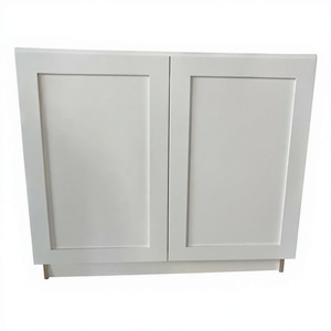 BLUELAKE American Modern Design Solid Wood White Shaker Door Modular <b>Kitchen</b> Cabinet MDF Construction Sink Hinge Drawer - Product Image 2