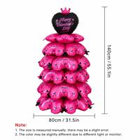 Kit de Globos de Corazón Te Amo, Árbol de Globos 3D de 80x140cm, Feliz Día de San Valentín, Globo de Aluminio para Aniversario