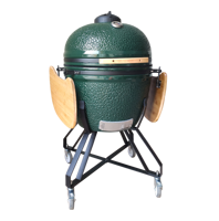 Auplex Premium Luxuriöser Kamado-Grill 27 Zoll 29 Outdoor-Küche Hochleistungs-Holzkohlegrill aus Keramik und Edelstahl mit Glasiertem Finish und Seitenfunktion