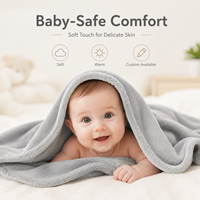 Couvertures multifonctions en peluche grise et corail de luxe pour bébé Couverture super douce pour enfants pour l'hiver