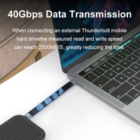 Schnellladekabel 5A 240W A346 USB4/Thunderbolt4 Kurz Flach Typ-C FPC Flex-Kabel Serie 40Gbit/s USB-Kabel für Datenübertragung
