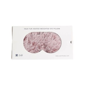 Zonli Faux Fur Heated Weighted Eye Pillow Pink 12x23cm For Deep <b>Sleep</b> Relief - Product Image 5