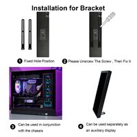VSDISPLAY Portable Computer Status Monitoring Display 9.16Inch 462X1920 PC Case LCD Usb Secondary Screen Monitor Diy Theme