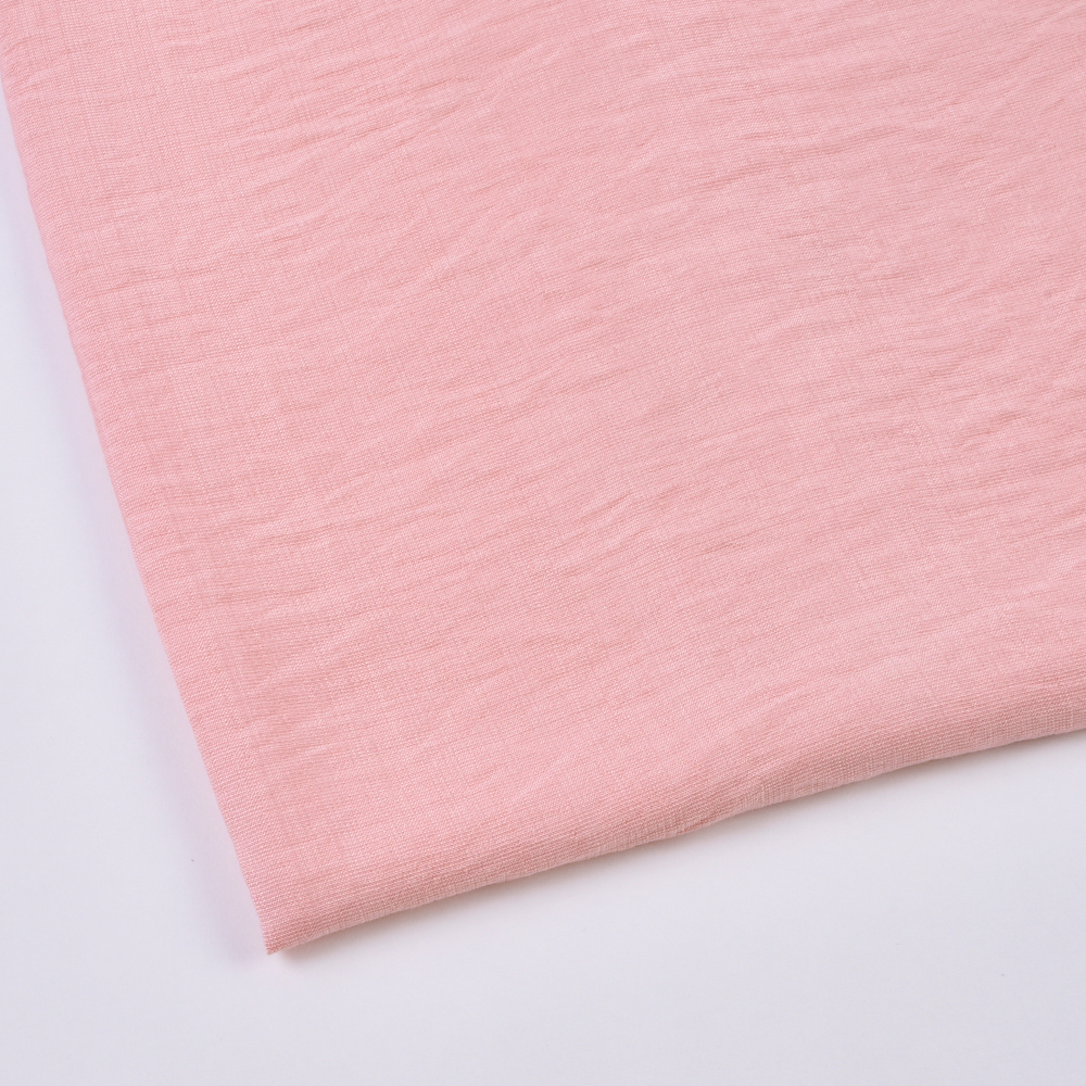 New Popular Solid 80%Rayon 20%nylon Woven Lightweight Blended Fabric with Soft Comfortable Hand Feel and Light Crinkle Texture
