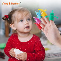 Finger puppen Spielzeug Lustige bunte Monster Stretchy Finger puppen Weiche Gummi Finger puppe Spielzeug für Kinder Party Gefälligkeiten