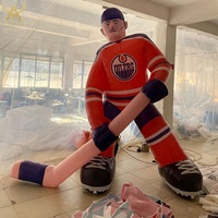 Jugador inflable de hockey sobre hielo, puckster inflable gigante, deporte inflable de dibujos animados z05