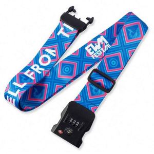 Custom Travel Plastic <b>Strap</b> Insert Sublimation <b>Luggage</b> Baggage Belt with Number Lock Special Bag Parts & Accessories - Product Image 3