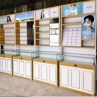 Présentoir pliable personnalisable de 2,2 mètres pour lunettes, avec éclairage LED, en MDF/Contreplaqué/Verre Trempé – Prix Usine