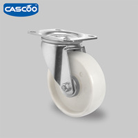 Roue pivotante en nylon pour chariot CASCOO, directement de l'usine, avec frein, pour usage industriel, personnalisable OEM/ODM