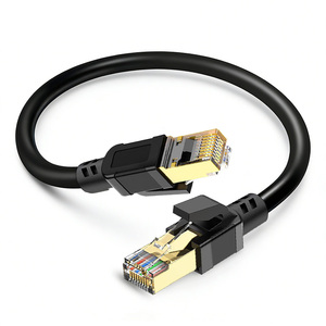 สายเคเบิลเครือข่ายความเร็วสูง Cat8 40Gbps แบบป้องกันสองชั้น ทองแดงแท้ สายแพทช์ RJ45 สำหรับงานวิศวกรรม ศูนย์ข้อมูล AI - Product Image 2
