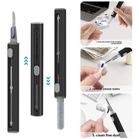 Étui de protection en silicone personnalisé avec logo, sac de protection avec stylo de nettoyage, kit de nettoyage avec éponge et brosse pour Airpod Pro 3
