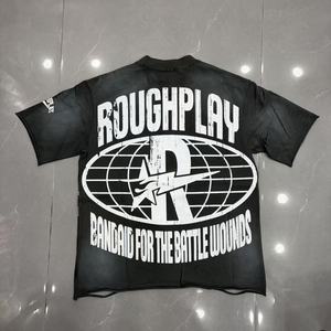 Mens Clothing Streetwear Hip Hop Retro Acid Wash Rough Play <strong>T</strong> <strong>Shirts</strong> for Men High Quality Skulls Print <strong>Gothic</strong> Short Sleeve Bulk - Product Image 3