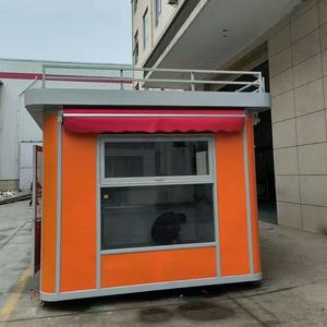 Kiosque alimentaire mobile 4,8 m en acier inoxydable, boîte carrée, utilisation extérieure, chariot de nourriture de rue commercial - Product Image 3