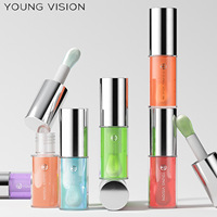 Huile à lèvres brillante longue durée YOUNG VISION, couleur menthe bonbon, naturelle, taille standard, éclaircissante, sans produits chimiques, par un fabricant professionnel