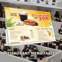 Écran numérique Android 21,5/23,8 pouces pour menu vidéo et publicité murale, support de table de restaurant (intérieur/extérieur)