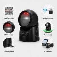 Escáner de Código de Barras Inalámbrico 2D, Lector de Códigos QR Portátil, CMOS, USB Recargable, Sistema POS, Almacén, Supermercado, Farmacia, 1 Año de Garantía