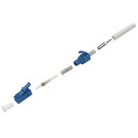 Konektor Kabel Patch Fiber Optik Ferrule LC UPC 2.0/3.0mm dengan Warna Biru untuk Penggunaan FTTH, Kehilangan Sisipan 0.20dB