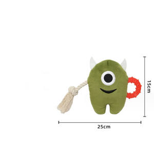 Wholesale <b>Plush</b> Dogs Chew Toy Cotton Rope Stuffed One-eyed Monster Cute Chew Toys Pet Supplier Interactive Decompression Toy - Product Image 5
